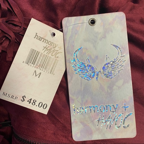 Fringe Burgundy Jacket - Picture 6 of 8